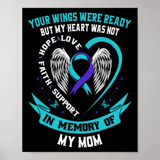Suicide Awareness Shirt moeder zoon dochter preven Poster (Voorkant)