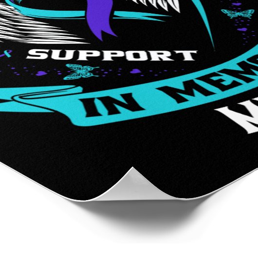 Suicide Awareness Shirt moeder zoon dochter preven Poster (Hoek)