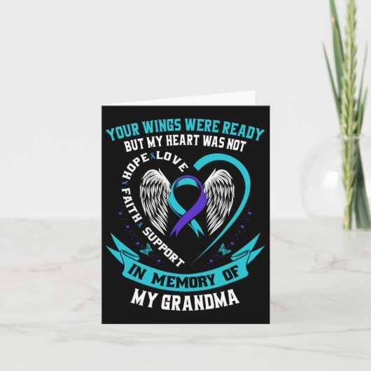 Suicide Awareness Shirt Oma Prevention Items F Kaart (Voorkant)