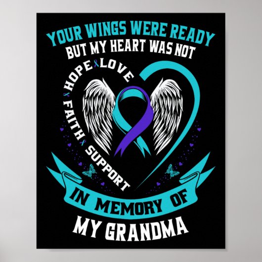 Suicide Awareness Shirt Oma Prevention Items F Poster (Voorkant)