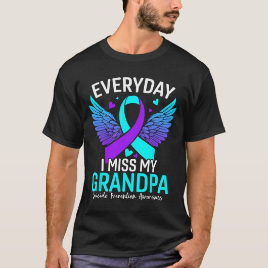 Suicide Awareness Shirt Opa Zelfmoordpreventie (Voorkant)