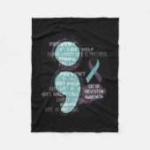 Suicide Awareness Shirt Suicide Prevention Semicol Fleece Deken (Voorkant)
