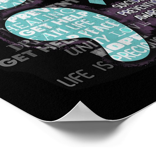 Suicide Awareness Shirt Suicide Prevention Semicol Poster (Hoek)