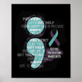 Suicide Awareness Shirt Suicide Prevention Semicol Poster (Voorkant)