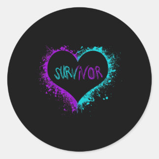 Suicide Awareness Shirt Survivor Suicide Awareness Ronde Sticker