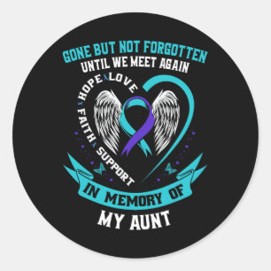 Suicide Awareness Shirt Tante Mannen Vrouwen Preve Ronde Sticker