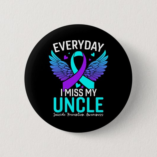 Suicide Awareness Shirt Uncle Suicide Prevention A Ronde Button 5,7 Cm (Voorkant)