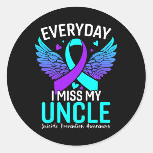 Suicide Awareness Shirt Uncle Suicide Prevention A Ronde Sticker