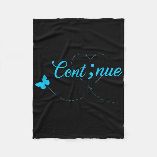 Suicide Awareness Shirt voor vrouwen Gift Continue Fleece Deken (Voorkant)
