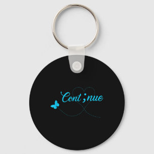 Suicide Awareness Shirt voor vrouwen Gift Continue Sleutelhanger