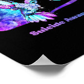 Suicide Awareness Shirt Zonnebloem Hart Paarse Poster (Hoek)