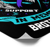 Suicide Awareness Shirt zwager in recht Mannen vro Poster (Hoek)