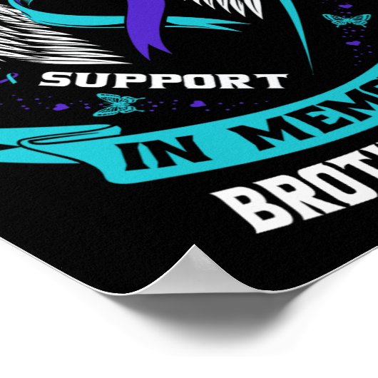 Suicide Awareness Shirt zwager in recht Mannen vro Poster (Hoek)