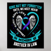 Suicide Awareness Shirt zwager in recht Mannen vro Poster (Voorkant)