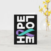 Suicide Awareness - Sideways Hoop Liefde Preventie Kaart (Gele Bloem)