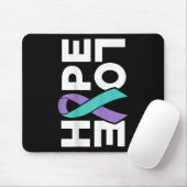 Suicide Awareness - Sideways Hoop Liefde Preventie Muismat (Met muis)