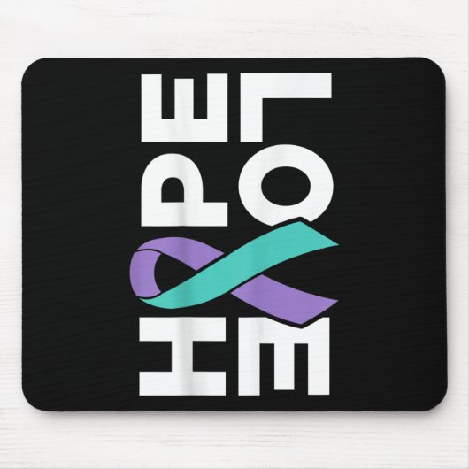 Suicide Awareness - Sideways Hoop Liefde Preventie Muismat (Voorkant)