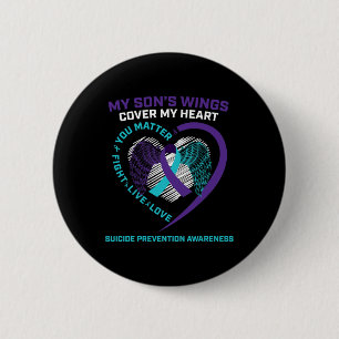 Suicide Awareness Son Loving Memory Suicide Preven Ronde Button 5,7 Cm