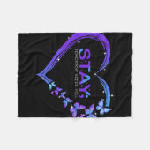 Suicide Awareness Stay Tomorrow heeft je nodig Fleece Deken (Voorkant (Horizontaal))