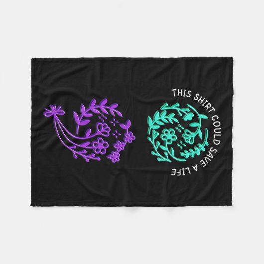 Suicide Awareness Suicide Prevention Suprt Survivo Fleece Deken (Voorkant (Horizontaal))