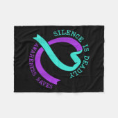 Suicide Awareness Suicide Prevention Suprt Survivo Fleece Deken (Voorkant (Horizontaal))