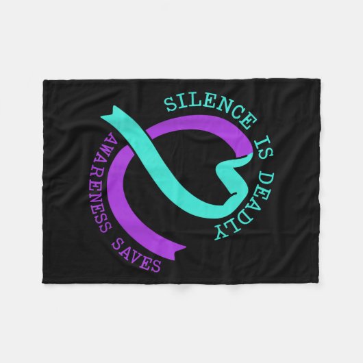 Suicide Awareness Suicide Prevention Suprt Survivo Fleece Deken (Voorkant (Horizontaal))