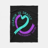 Suicide Awareness Suicide Prevention Suprt Survivo Fleece Deken (Voorkant)