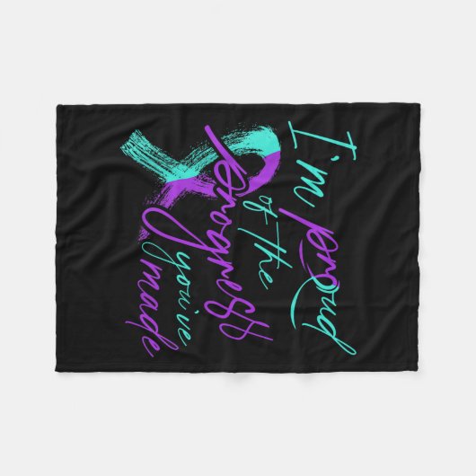 Suicide Awareness Suicide Prevention Suprt Survivo Fleece Deken (Voorkant (Horizontaal))