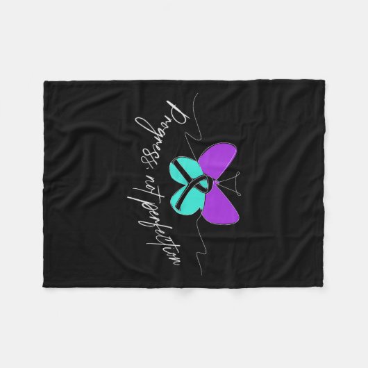 Suicide Awareness Suicide Prevention Suprt Survivo Fleece Deken (Voorkant (Horizontaal))