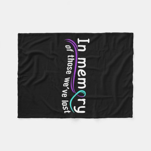 Suicide Awareness Suicide Prevention Suprt Survivo Fleece Deken (Voorkant (Horizontaal))