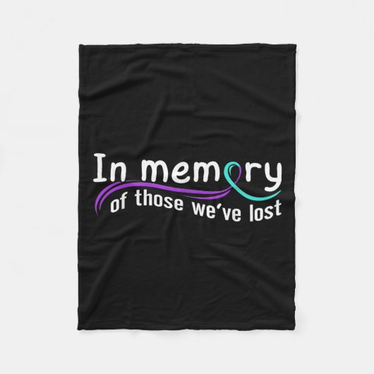 Suicide Awareness Suicide Prevention Suprt Survivo Fleece Deken (Voorkant)