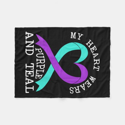 Suicide Awareness Suicide Prevention Suprt Survivo Fleece Deken (Voorkant (Horizontaal))