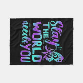 Suicide Awareness Suicide Prevention Suprt Survivo Fleece Deken (Voorkant (Horizontaal))