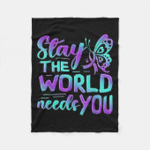 Suicide Awareness Suicide Prevention Suprt Survivo Fleece Deken (Voorkant)