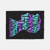 Suicide Awareness Suicide Prevention Suprt Survivo Fleece Deken (Voorkant (Horizontaal))