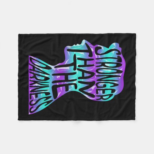 Suicide Awareness Suicide Prevention Suprt Survivo Fleece Deken (Voorkant (Horizontaal))