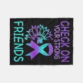 Suicide Awareness Suicide Prevention Suprt Survivo Fleece Deken (Voorkant (Horizontaal))