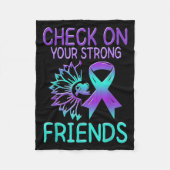 Suicide Awareness Suicide Prevention Suprt Survivo Fleece Deken (Voorkant)