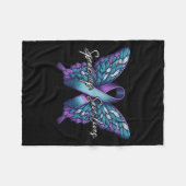 Suicide Awareness Suicide Prevention Suprt Survivo Fleece Deken (Voorkant (Horizontaal))