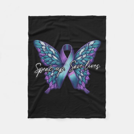 Suicide Awareness Suicide Prevention Suprt Survivo Fleece Deken (Voorkant)