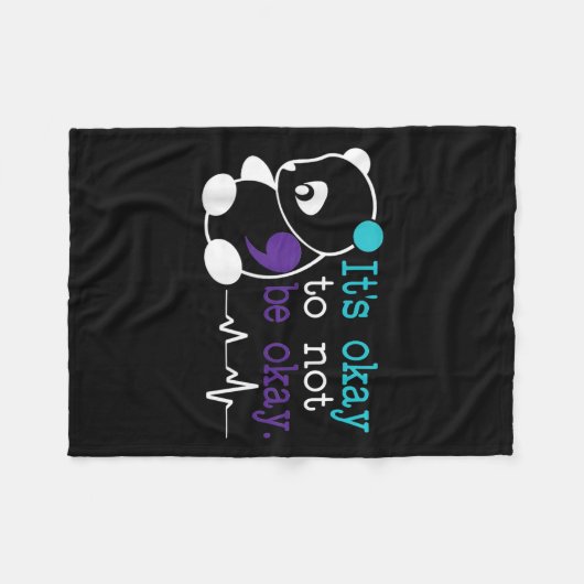 Suicide Awareness Suicide Prevention Suprt Survivo Fleece Deken (Voorkant (Horizontaal))