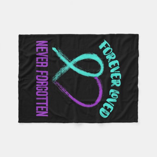 Suicide Awareness Suicide Prevention Suprt Survivo Fleece Deken (Voorkant (Horizontaal))