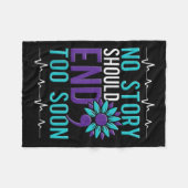 Suicide Awareness Suicide Prevention Suprt Survivo Fleece Deken (Voorkant (Horizontaal))