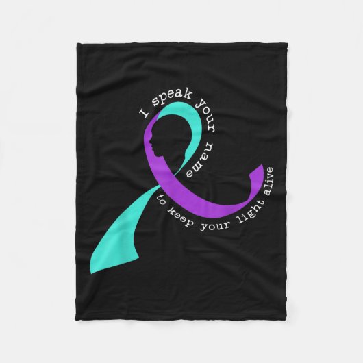 Suicide Awareness Suicide Prevention Suprt Survivo Fleece Deken (Voorkant)