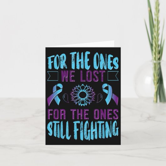 Suicide Awareness Suicide Prevention Suprt Survivo Kaart (Voorkant)