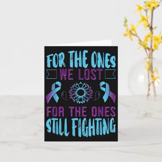 Suicide Awareness Suicide Prevention Suprt Survivo Kaart (Gele Bloem)