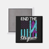 Suicide Awareness Suicide Prevention Suprt Survivo Magneet (Voorkant / Achterkant)