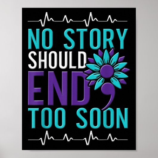 Suicide Awareness Suicide Prevention Suprt Survivo Poster (Voorkant)