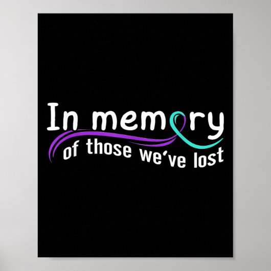 Suicide Awareness Suicide Prevention Suprt Survivo Poster (Voorkant)