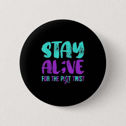 Suicide Awareness Suicide Prevention Suprt Survivo Ronde Button 5,7 Cm (Voorkant)